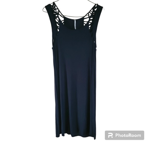 Free People Macramazing Bodycon Black Midi Dress - Picture 4 of 7